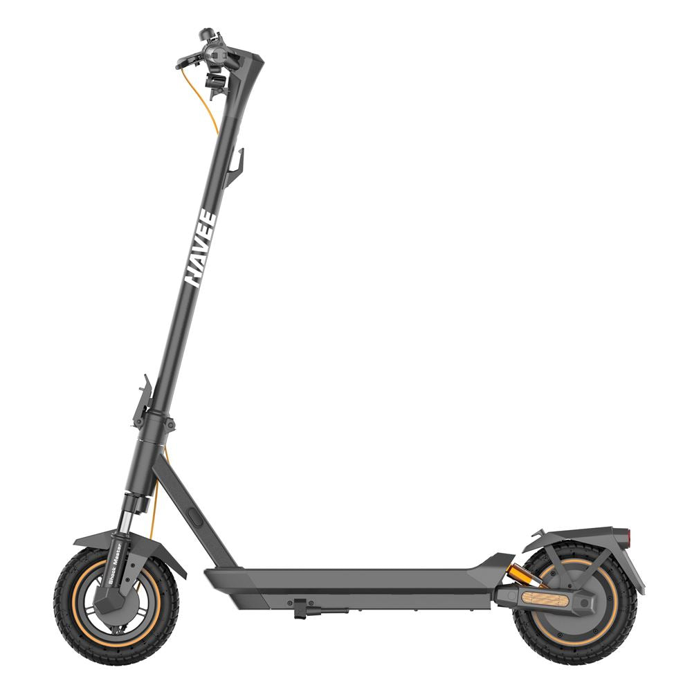 Image de la Trottinette électrique NAVEE GT3 max 400W Noir : Avec une puissance de pointe de 1000 W et une propulsion arrière, cette trottinette offre des performances et une accélération exceptionnelle. Son système 48 V gère les pentes jusqu'à 22 %, garantissant des performances fluides et fiables sur divers terrains.