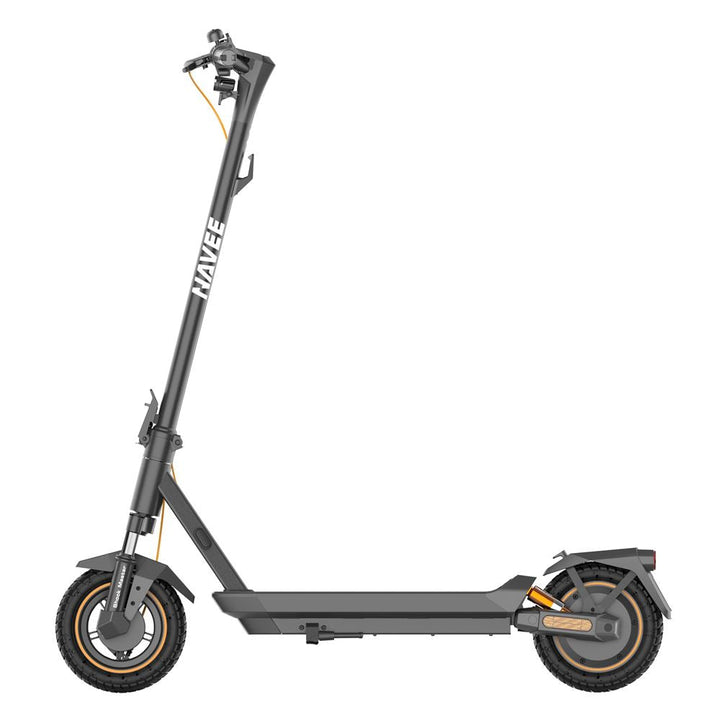 Image de la Trottinette électrique NAVEE GT3 max 400W Noir : Avec une puissance de pointe de 1000 W et une propulsion arrière, cette trottinette offre des performances et une accélération exceptionnelle. Son système 48 V gère les pentes jusqu'à 22 %, garantissant des performances fluides et fiables sur divers terrains.