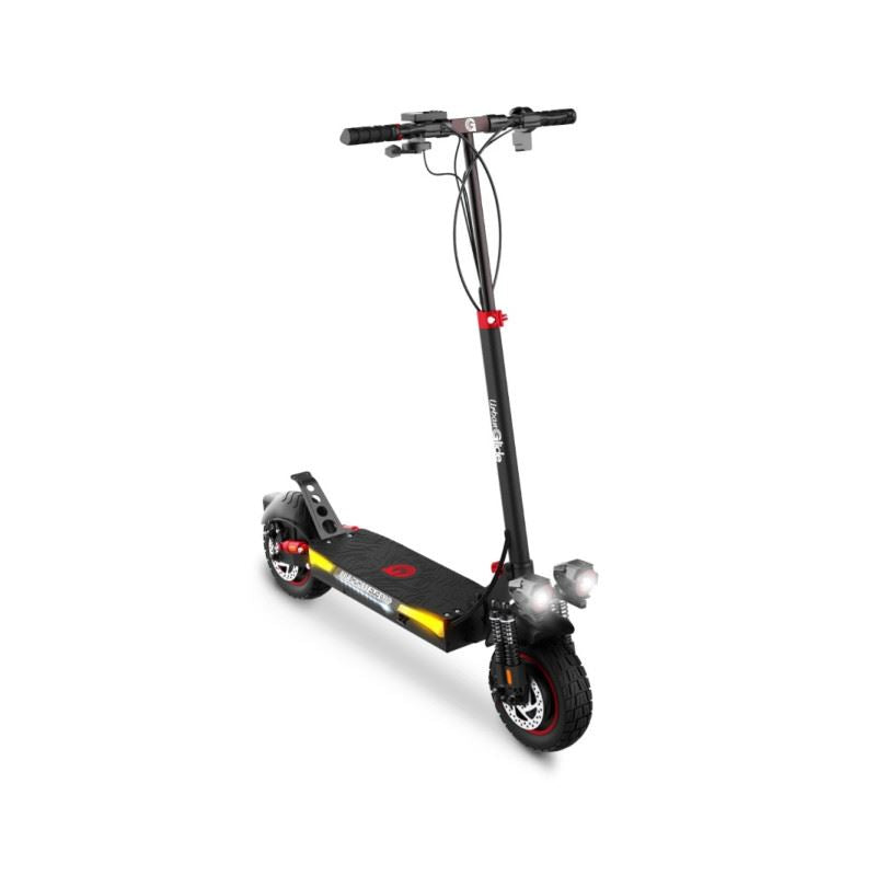 Image de la La trottinette électrique UrbanGlide E-Cross Duo est taillée pour la puissance et l’aventure, avec ses deux moteurs de 800W, une autonomie jusqu’à 60 km. Elle offre un confort optimal, même sur les terrains difficiles. Son double frein à disque, son indice IPX5 et ses fonctionnalités pliables en font un modèle sécurisé, pratique et ultra-polyvalent pour les utilisateurs exigeants.